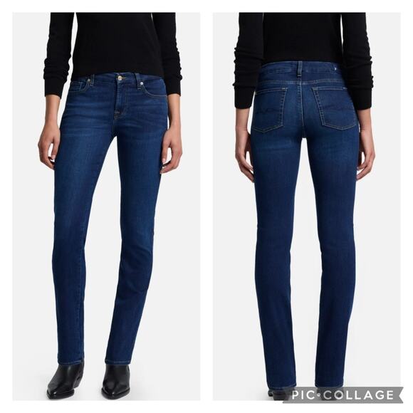 7 For All Mankind Denim - 7 For All Mankind Kimmie Straight Leg Jeans Indigo Size 33